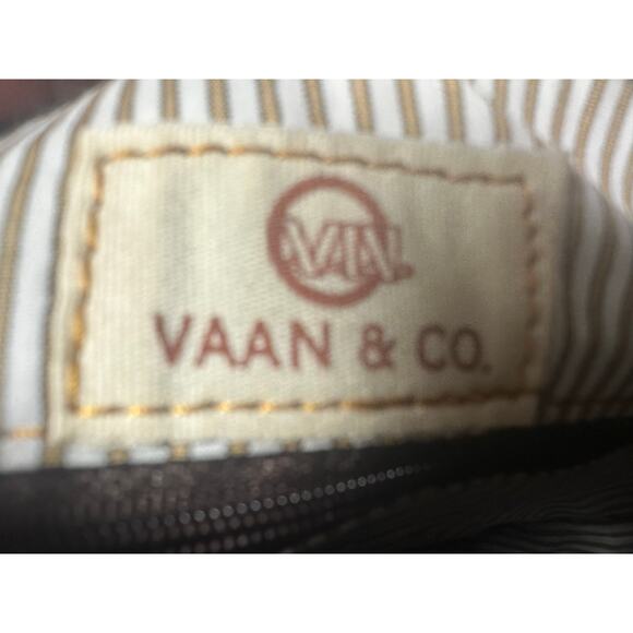 Vaan & Co. Recycled Leather Snakeskin Brown Black RDIF Patchwork NWT Crossbody - Picture 7 of 7